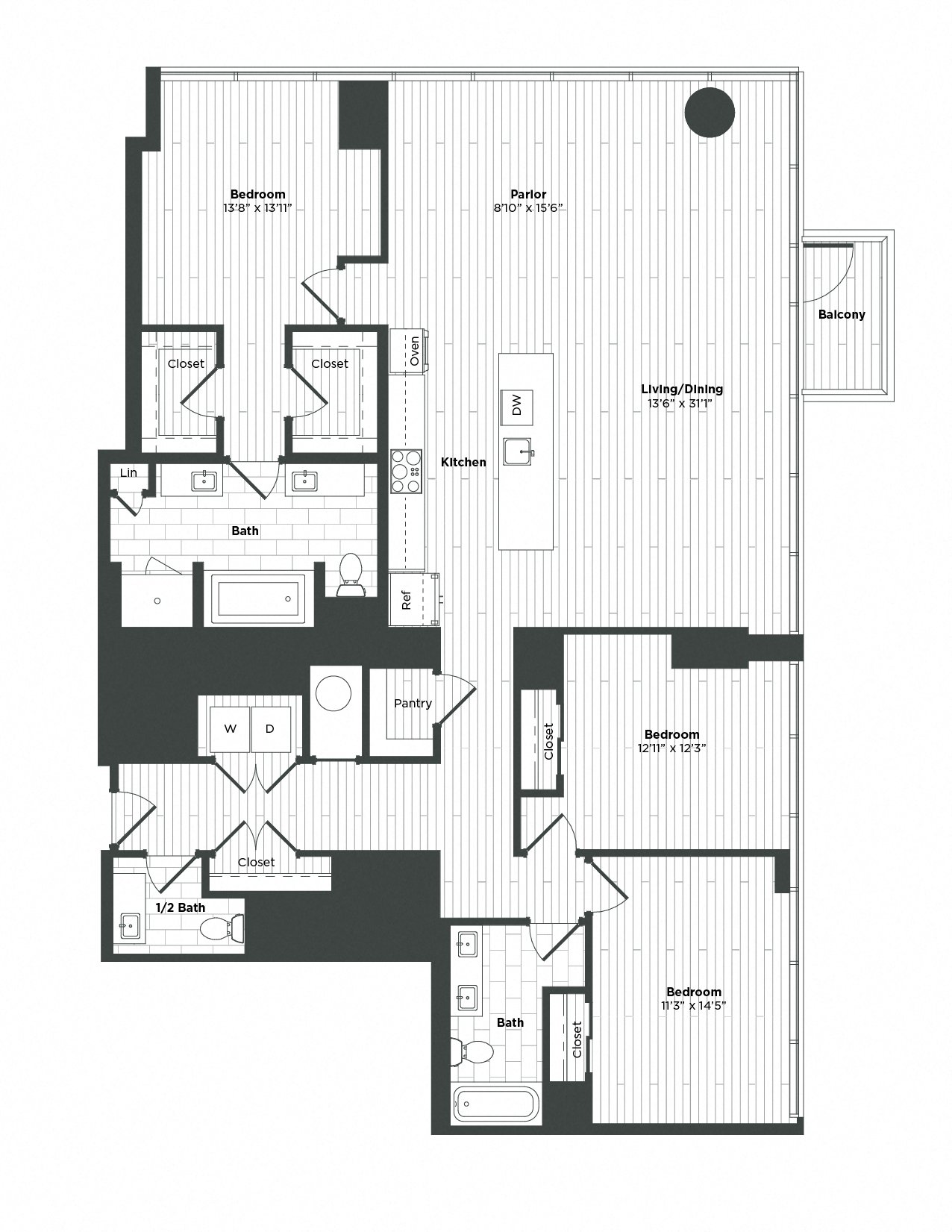 Apartment 3306 floorplan